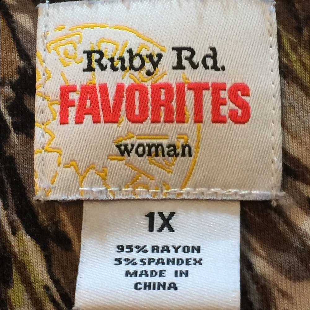 Ruby Rd. Plus-Size Asymmetrical Tunic Top - Picture 2 of 5